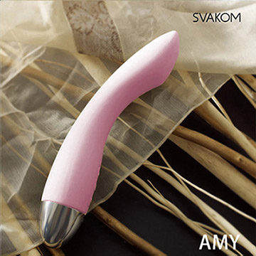 美國SVAKOM-Amy 埃米 智能模式優雅6段變頻防水G點按摩棒 優雅粉