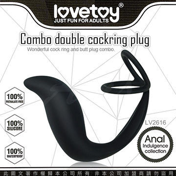 Combo double cockring plug 雙重鎖精環+指型肛塞