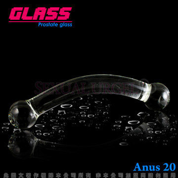 GLASS-優雅懷珠-玻璃水晶後庭冰火棒(Anus 20)