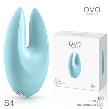 德國OVO S4 東尼 7段變頻 多功能  陰蒂乳頭 刺激震動按摩器 充電式 水藍