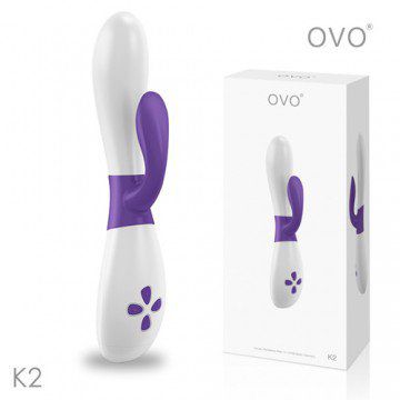 德國OVO-K2 夢幻芭比 5段變頻 多功能 雙叉 震動按摩棒-紫色