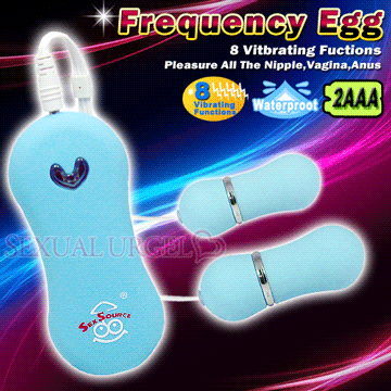 Frequency Egg 8段變頻超靜音燈光雙跳蛋-藍