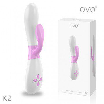德國OVO-K2 夢幻芭比 5段變頻 多功能 雙叉 震動按摩棒-粉色