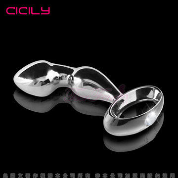 CICILY-大頭拉環-金屬前列腺G點手握式肛塞