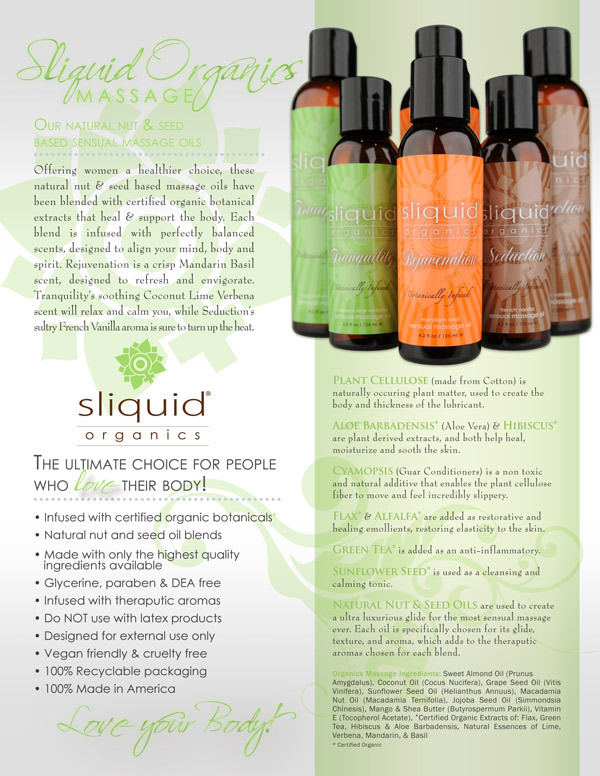 美國Sliquid-Tranquility 寧靜 植物基身體按摩油 125ml