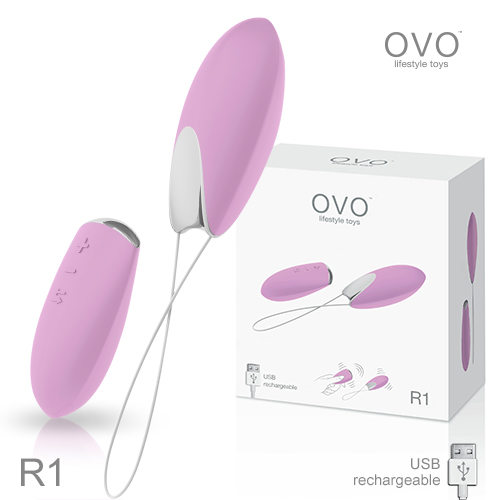 德國OVO R1 樂佩 7段變頻 多功能  陰蒂刺激無線遙控跳蛋 充電式 粉色