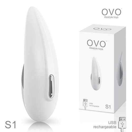 德國OVO S1 察爾 7段變頻 多功能 陰蒂刺激震動按摩器 充電式 白色