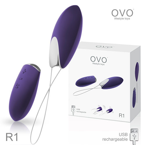 德國OVO R1 樂佩 7段變頻 多功能  陰蒂刺激無線遙控跳蛋 充電式 深紫色