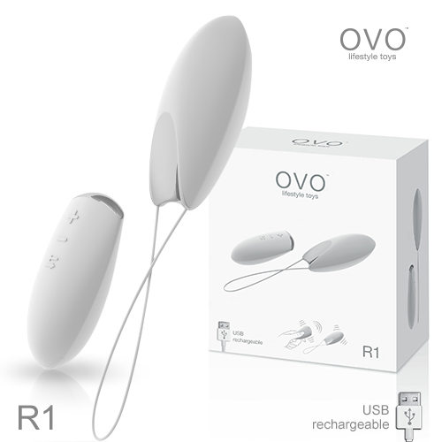 德國OVO R1 樂佩 7段變頻 多功能  陰蒂刺激無線遙控跳蛋 充電式 白色