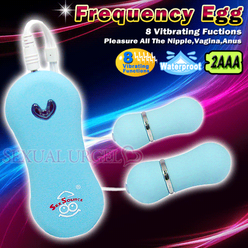 Frequency Egg 8段變頻超靜音燈光雙跳蛋-藍