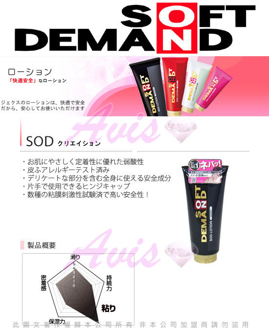 日本SOD-黏著刺激型 水溶性潤滑液180g-黑